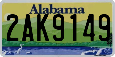 AL license plate 2AK9149