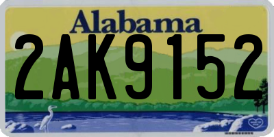 AL license plate 2AK9152