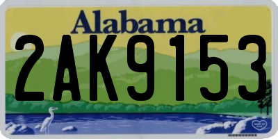 AL license plate 2AK9153