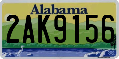 AL license plate 2AK9156
