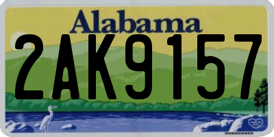 AL license plate 2AK9157