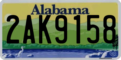 AL license plate 2AK9158