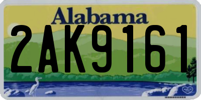 AL license plate 2AK9161