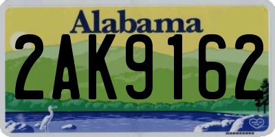 AL license plate 2AK9162