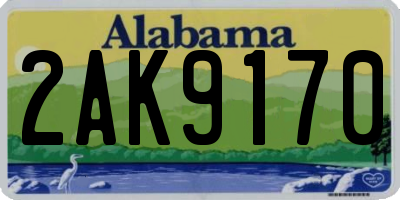 AL license plate 2AK9170