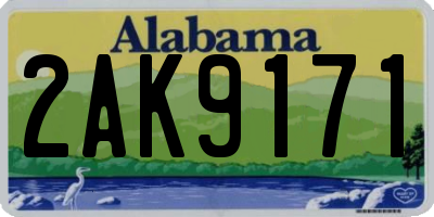 AL license plate 2AK9171