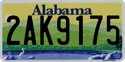 AL license plate 2AK9175
