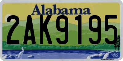 AL license plate 2AK9195