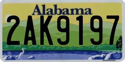 AL license plate 2AK9197