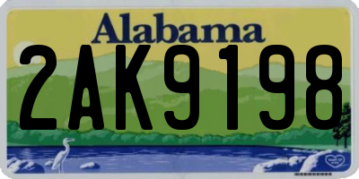 AL license plate 2AK9198