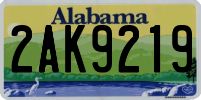 AL license plate 2AK9219
