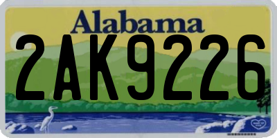 AL license plate 2AK9226