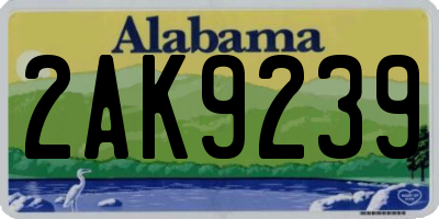 AL license plate 2AK9239