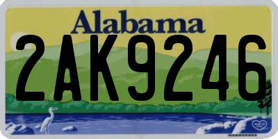 AL license plate 2AK9246