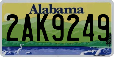 AL license plate 2AK9249