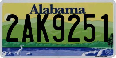 AL license plate 2AK9251
