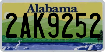AL license plate 2AK9252