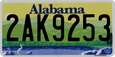 AL license plate 2AK9253