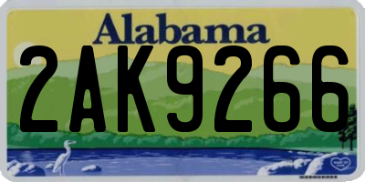 AL license plate 2AK9266