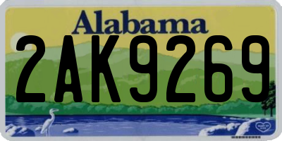 AL license plate 2AK9269