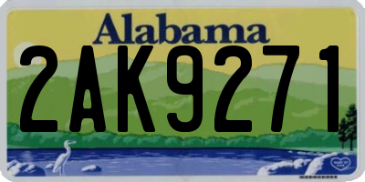 AL license plate 2AK9271