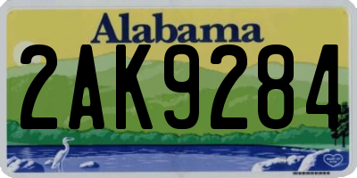 AL license plate 2AK9284