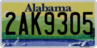 AL license plate 2AK9305
