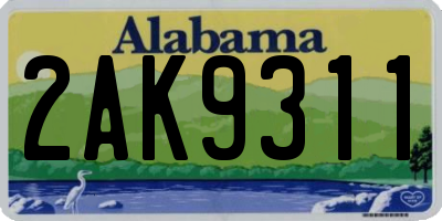AL license plate 2AK9311