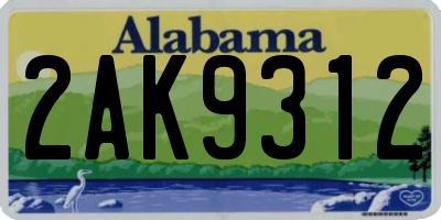 AL license plate 2AK9312