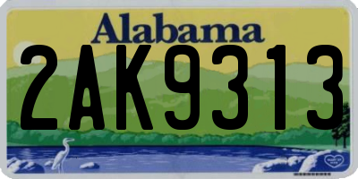 AL license plate 2AK9313