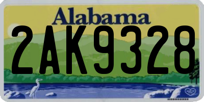 AL license plate 2AK9328