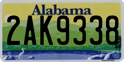 AL license plate 2AK9338