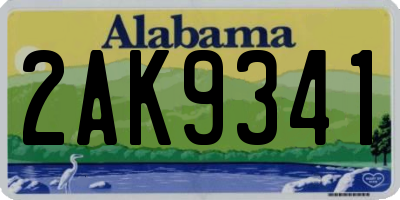 AL license plate 2AK9341