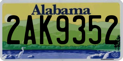 AL license plate 2AK9352