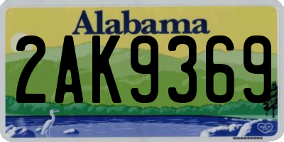 AL license plate 2AK9369