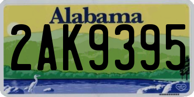 AL license plate 2AK9395