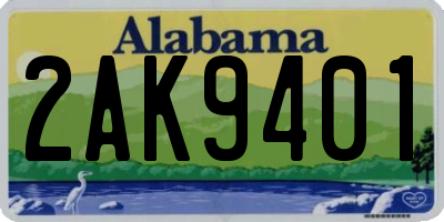 AL license plate 2AK9401