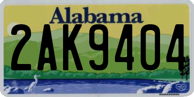 AL license plate 2AK9404
