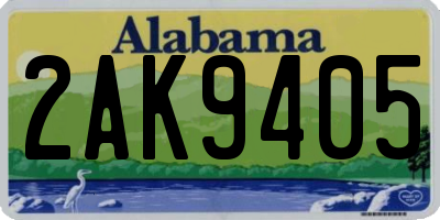 AL license plate 2AK9405