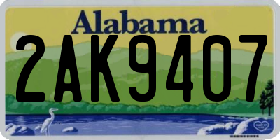 AL license plate 2AK9407