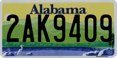AL license plate 2AK9409