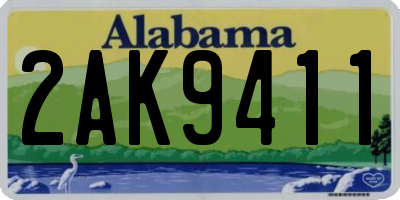 AL license plate 2AK9411