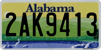 AL license plate 2AK9413