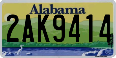 AL license plate 2AK9414