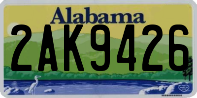 AL license plate 2AK9426