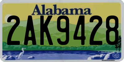 AL license plate 2AK9428