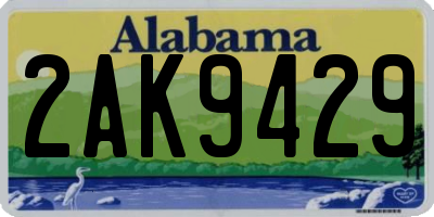 AL license plate 2AK9429