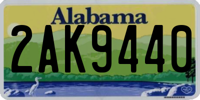 AL license plate 2AK9440