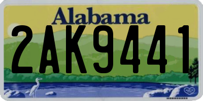 AL license plate 2AK9441