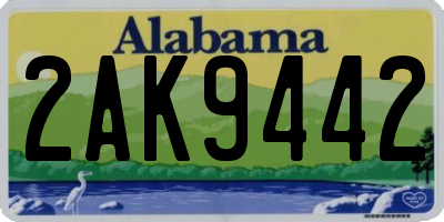 AL license plate 2AK9442